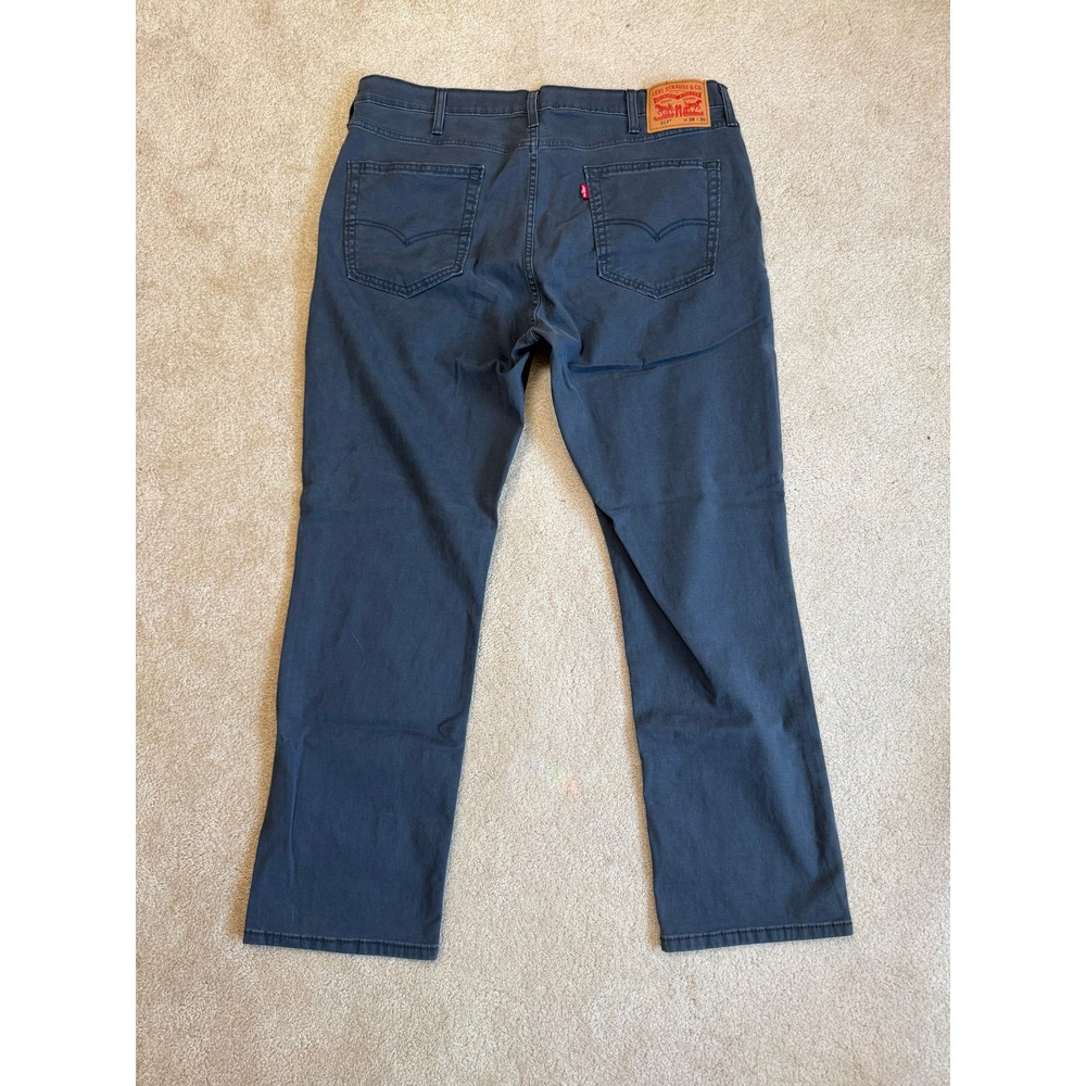 Levi's 514 Straight Jeans Men's 38x30 Ink Blue Stretch Denim Pants W38 L30